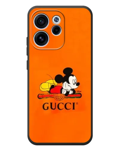 Чехол для OPPO Reno 15 F с картинкой «Микки Маус Gucci — оранж» Чехол для OPPO Reno 15 F с картинкой «Микки Маус Gucci — оранж»