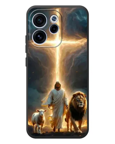 Чехол для OPPO Reno 15 F с картинкой «Лев Иуды и Свет» Чехол для OPPO Reno 15 F с картинкой «Лев Иуды и Свет»