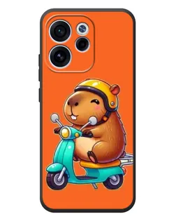 Чехол для OPPO Reno 15 F с картинкой «Капибара на скутере»