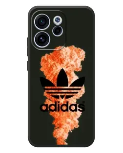Чехол для OPPO Reno 15 FS с картинкой «Оранжевый дым Adidas»