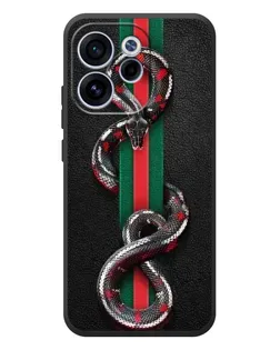 Чехол для OPPO Reno 15 FS с картинкой «Gucci — змея на полосе» Чехол для OPPO Reno 15 FS с картинкой «Gucci — змея на полосе»