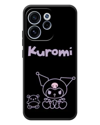 Чехол для OPPO Reno 15 FS с картинкой «Kuromi — черный минимализм»