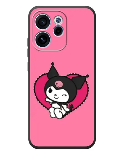 Чехол для OPPO Reno 15 FS с картинкой «Kuromi — любовь в сердце»