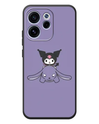 Чехол для OPPO Reno 15 FS с картинкой «Kuromi на лиловом фоне»
