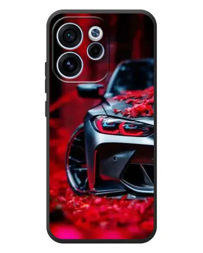 Чехол для OPPO Reno 15 FS с картинкой «Спортивная BMW и цветы» Чехол для OPPO Reno 15 FS с картинкой «Спортивная BMW и цветы»