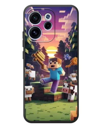 Чехол для OPPO Reno 15 FS с картинкой «Стив на ферме» Чехол для OPPO Reno 15 FS с картинкой «Стив на ферме»
