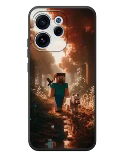 Чехол для OPPO Reno 15 FS с картинкой «Стив в лесу»