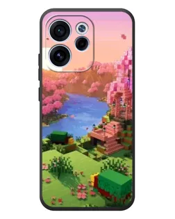 Чехол для OPPO Reno 15 FS с картинкой «Розовое дерево Minecraft»
