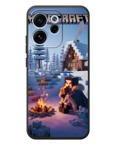 Чехол для OPPO Reno 15 FS с картинкой «Зимний Minecraft» Чехол для OPPO Reno 15 FS с картинкой «Зимний Minecraft»
