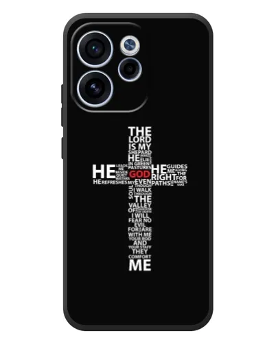 Чехол для OPPO Reno 15 FS с картинкой «Текстовый крест» Чехол для OPPO Reno 15 FS с картинкой «Текстовый крест»