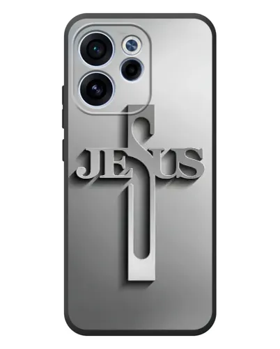 Чехол для OPPO Reno 15 FS с картинкой «Металлический крест Jesus» Чехол для OPPO Reno 15 FS с картинкой «Металлический крест Jesus»