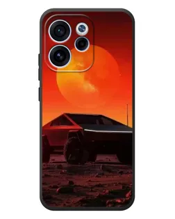 Чехол для OPPO Reno 15 FS с картинкой «Cybertruck на Марсе»