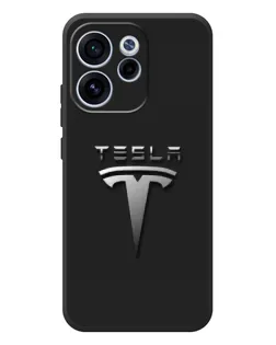 Чехол для OPPO Reno 15 FS с картинкой «Стальной логотип Tesla» Чехол для OPPO Reno 15 FS с картинкой «Стальной логотип Tesla»