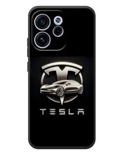 Чехол для OPPO Reno 15 FS с картинкой «Tesla — серебристое авто» Чехол для OPPO Reno 15 FS с картинкой «Tesla — серебристое авто»