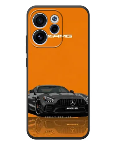 Чехол для OPPO Reno 15 FS с картинкой «Оранжевый Mercedes AMG»