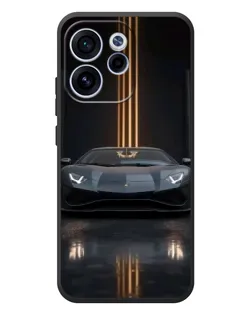Чехол для OPPO Reno 15 FS с картинкой «Lamborghini золотые линии»