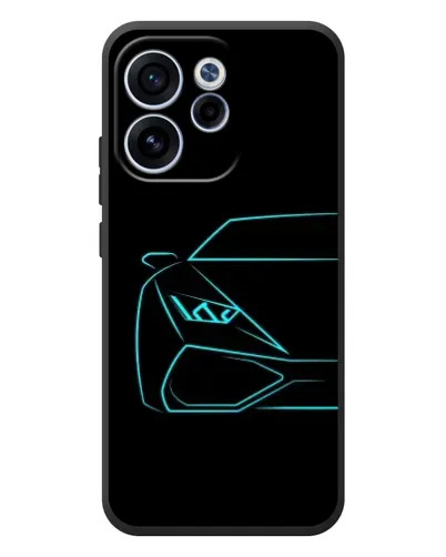 Чехол для OPPO Reno 15 FS с картинкой «Голубой силуэт Lamborghini» Чехол для OPPO Reno 15 FS с картинкой «Голубой силуэт Lamborghini»