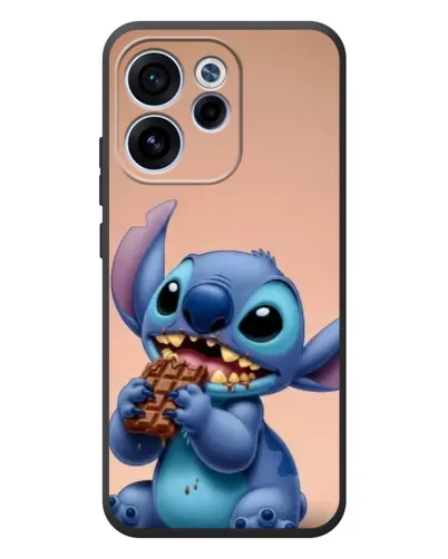 Чехол для OPPO Reno 15 FS с картинкой «Стич ест шоколад»