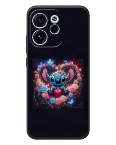 Чехол для OPPO Reno 15 FS с картинкой «Stitch в цветах»