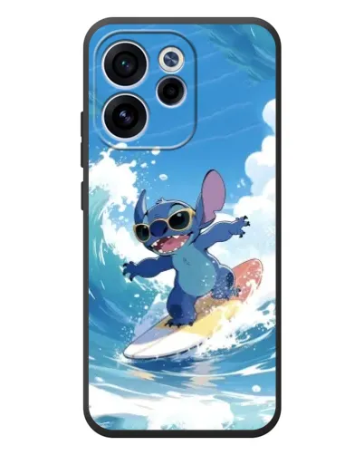 Чехол для OPPO Reno 15 FS с картинкой «Стич на волне»