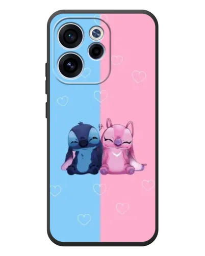 Чехол для OPPO Reno 15 FS с картинкой «Stitch и Angel Love»