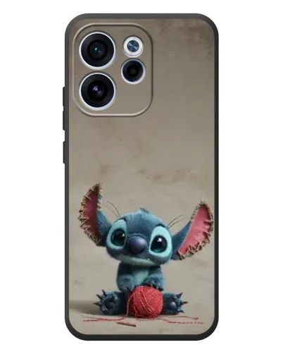 Чехол для OPPO Reno 15 FS с картинкой «Стич на коричневом фоне»