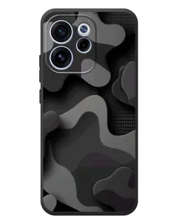 Чехол для OPPO Reno 15 FS с картинкой «Темный абстрактный камуфляж»