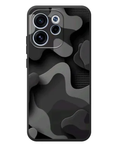 Чехол для OPPO Reno 15 FS с картинкой «Темный абстрактный камуфляж»