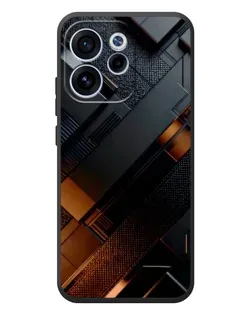 Чехол для OPPO Reno 15 FS с картинкой «Черные геометрические блоки»