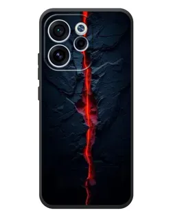 Чехол для OPPO Reno 15 FS с картинкой «Kрасная лавовая трещина»