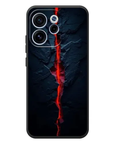 Чехол для OPPO Reno 15 FS с картинкой «Kрасная лавовая трещина»