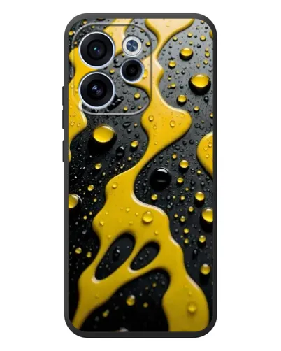 Чехол для OPPO Reno 15 FS с картинкой «Жидкое желтое золото»