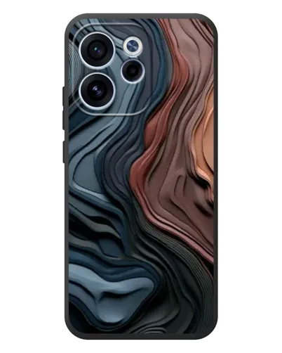 Чехол для OPPO Reno 15 FS с картинкой «Цветные волны каньона»