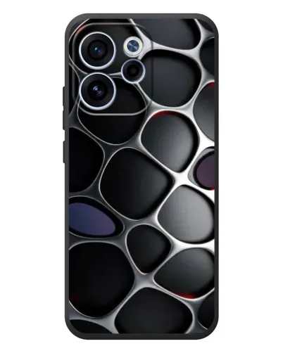 Чехол для OPPO Reno 15 FS с картинкой «Объемная темная решетка»
