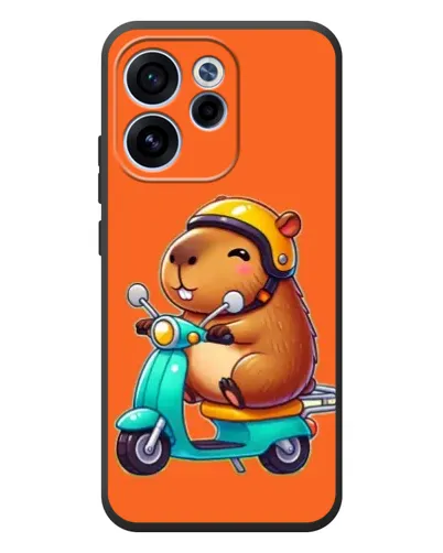 Чехол для OPPO Reno 15 FS с картинкой «Капибара на скутере»