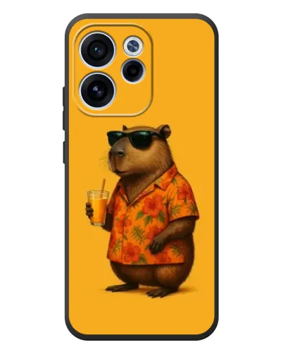 Чехол для OPPO Reno 15 FS с картинкой «Капибара на отдыхе»