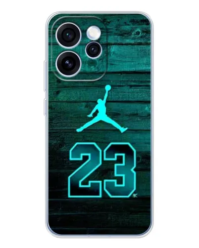 Чехол для OPPO Reno 15 Pro с картинкой «Jordan Cyan 23»