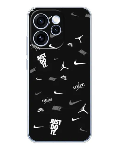 Чехол для OPPO Reno 15 Pro с картинкой «Nike Black Pattern»