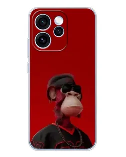 Чехол для OPPO Reno 15 Pro с картинкой «Bored Ape в красном» Чехол для OPPO Reno 15 Pro с картинкой «Bored Ape в красном»