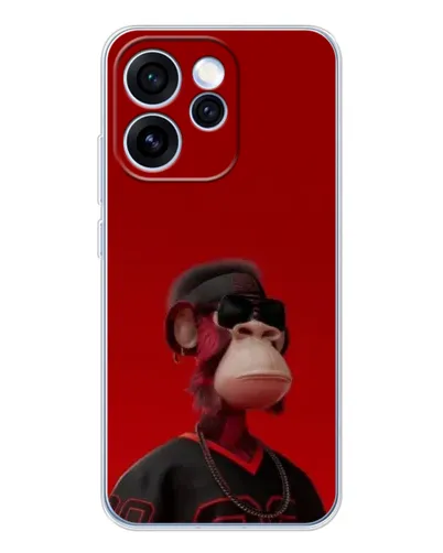 Чехол для OPPO Reno 15 Pro с картинкой «Bored Ape в красном» Чехол для OPPO Reno 15 Pro с картинкой «Bored Ape в красном»