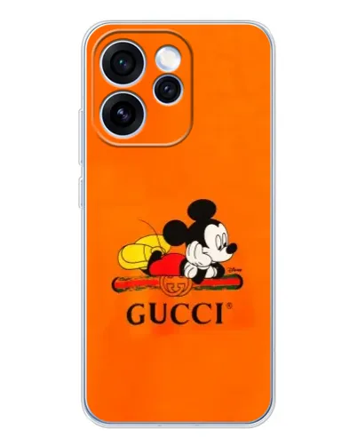 Чехол для OPPO Reno 15 Pro с картинкой «Микки Маус Gucci — оранж» Чехол для OPPO Reno 15 Pro с картинкой «Микки Маус Gucci — оранж»