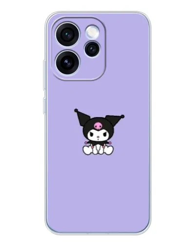 Чехол для OPPO Reno 15 Pro с картинкой «Kuromi — фиолетовый минимализм»