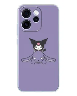 Чехол для OPPO Reno 15 Pro с картинкой «Kuromi на лиловом фоне»