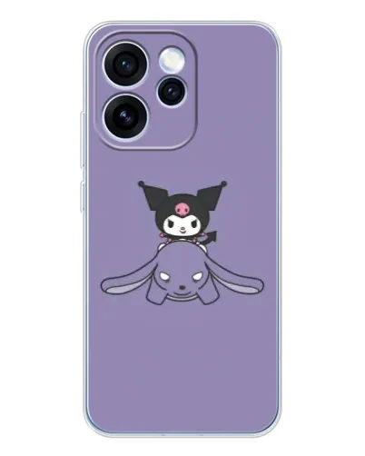 Чехол для OPPO Reno 15 Pro с картинкой «Kuromi на лиловом фоне»