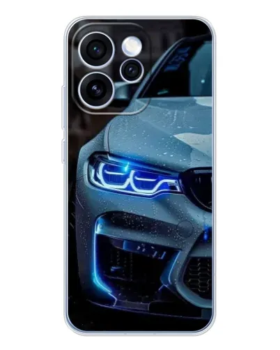 Чехол для OPPO Reno 15 Pro с картинкой «Взгляд BMW с синими фарами» Чехол для OPPO Reno 15 Pro с картинкой «Взгляд BMW с синими фарами»