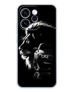 Чехол для OPPO Reno 15 Pro с картинкой «BMW и лев» Чехол для OPPO Reno 15 Pro с картинкой «BMW и лев»