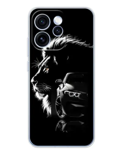 Чехол для OPPO Reno 15 Pro с картинкой «BMW и лев» Чехол для OPPO Reno 15 Pro с картинкой «BMW и лев»