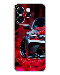 Чехол для OPPO Reno 15 Pro с картинкой «Спортивная BMW и цветы» Чехол для OPPO Reno 15 Pro с картинкой «Спортивная BMW и цветы»