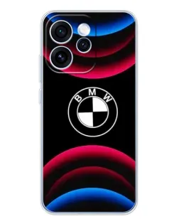 Чехол для OPPO Reno 15 Pro с картинкой «Логотип BMW и неоновые дуги» Чехол для OPPO Reno 15 Pro с картинкой «Логотип BMW и неоновые дуги»