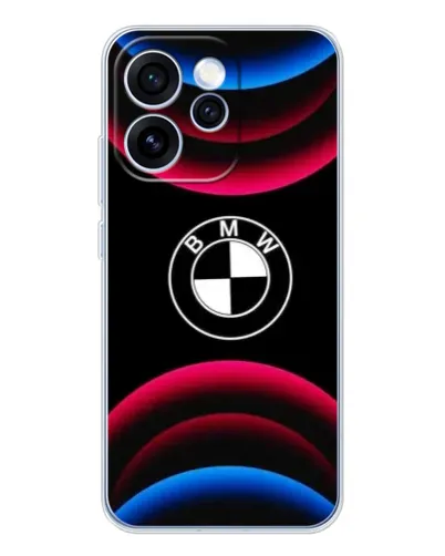 Чехол для OPPO Reno 15 Pro с картинкой «Логотип BMW и неоновые дуги» Чехол для OPPO Reno 15 Pro с картинкой «Логотип BMW и неоновые дуги»